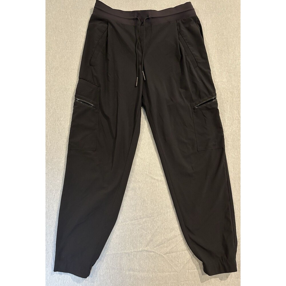 Athleta Pants 6 Black Venture Jogger Cargo Zip Pocket Travel Hiking Tech